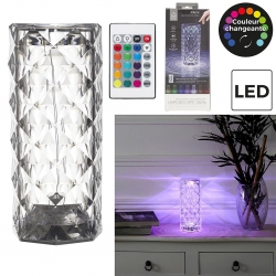 LAMPE EFFET CRISTAL LED RGB...