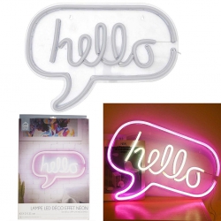 LAMPE HELLO ACRYLIQUE USB