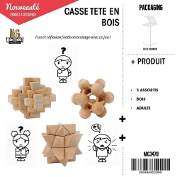 JEU DE CASSE TETE EN BOIS