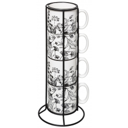 COFFRET RACK 4 MUGS WHITE...