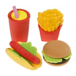 LOT DE 4 GOMMES FAST FOOD