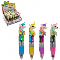 STYLO BILLE 10 CM LICORNE 4...