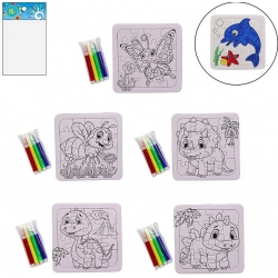 PUZZLE A COLORIER 14X14 CM...