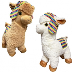 PELUCHE LAMA BEIGE ET BLANC...