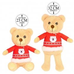 PELUCHE OURS DE NOEL 32 CM