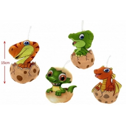 PELUCHE OEUF DINOSAURE 15 CM