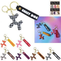 PORTE-CLES CRAZY DOG PRINT PVC