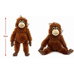 PELUCHE GORILLE BRUN 18 CM