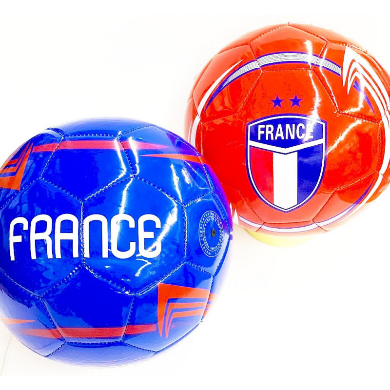 BALLON DE FOOT FRANCE SIMILI CUIR 23 CM 2 ETOILES