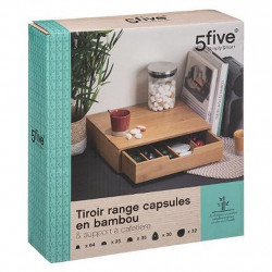 PORTE CAPSULES TIROIR BAMBOU