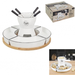 COFRET FONDUE SUPPORT BAMBOU