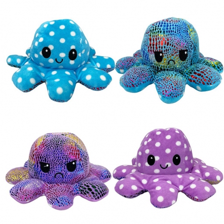 PELUCHE PIEUVRE REVERSIBLE 10 CM