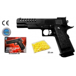 Pistolet à bille Élite Plastique + 100 billes Airsoft Jouet de qualité  +18ans