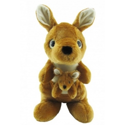 PELUCHE KANGOUROU BEIGE 30 CM