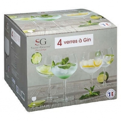 COFFRET 4 VERRES GIN 70CL