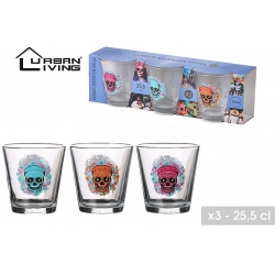 COFFRET 3 VERRES TETE DE...