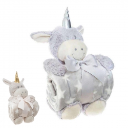 PELUCHE LICORNE ET SON PLAID