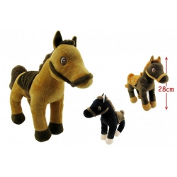 PELUCHE CHEVAL SELLE H28 CM