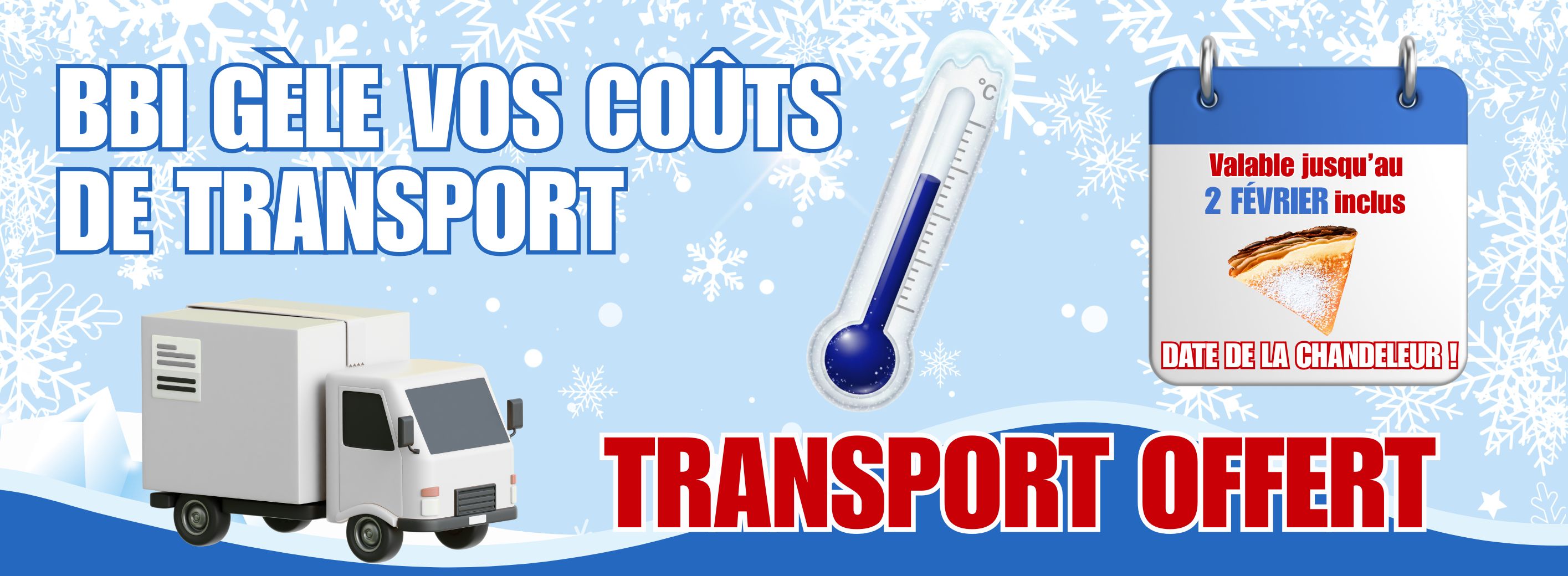Transport offert jusqu'au 2 février 2026